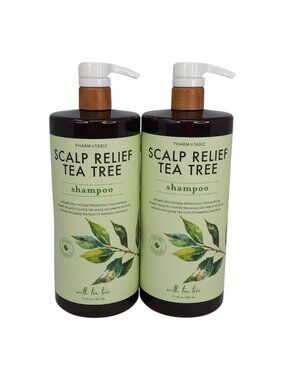 Pharm Table Scalp Relief Tea Tree Shampoo 2 Pack Jumbo 32oz Cooling Botanicals